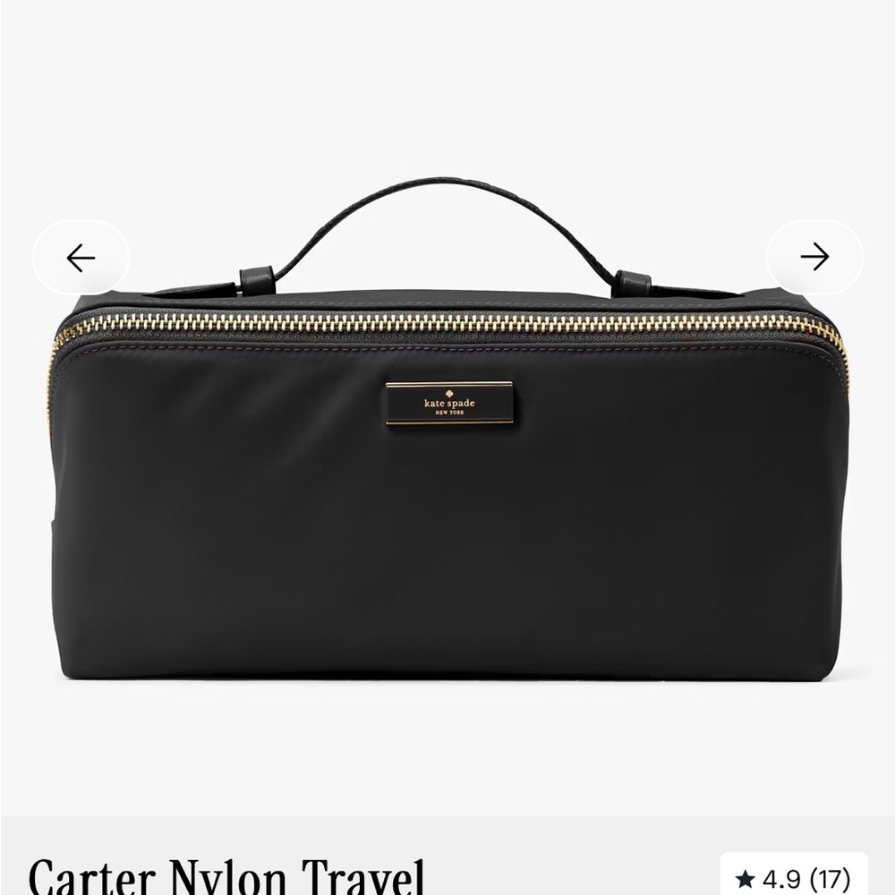 Kate Spade Black Nylon Toiletry Bag